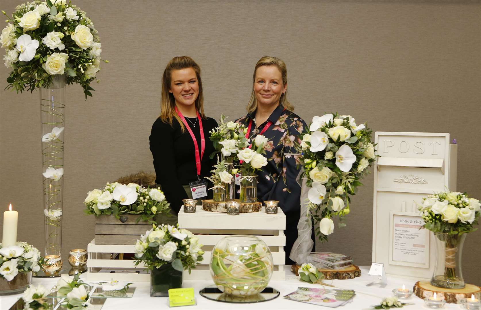 Sian Johnson and Nikki Meader from West Malling Flowers at the Wedding Experience